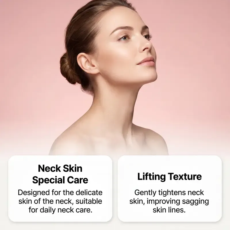 Collagen Neck Cream - Daily Neck Cream, Smooth And Moisturized Neck Skin, Fine Water Absorption, Delicate Moisture Retention, Massage Neck Care Cream