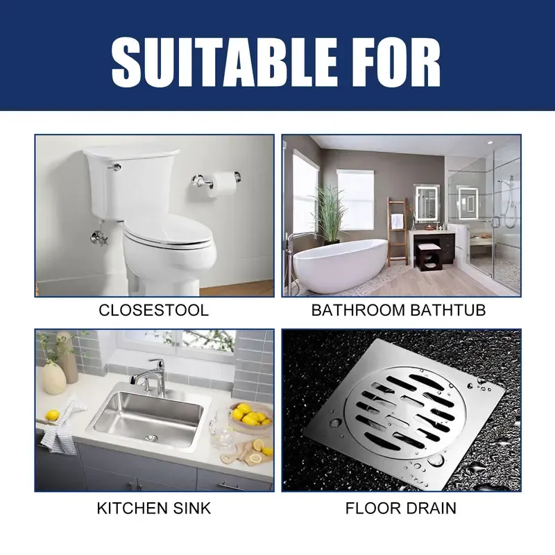 Jakehoe Pipe Unclog Gel, Sewer Multi-Effect Dissolving Pipe Obstruction Unblocking Agent