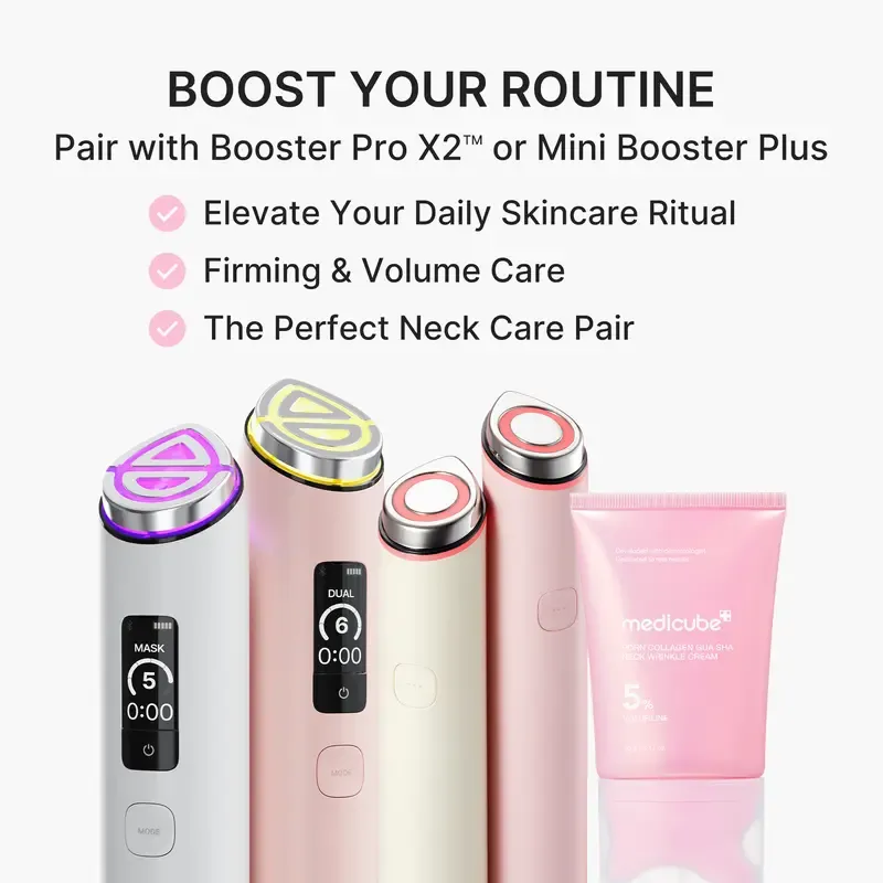NEW medicube PDRN Collagen Gua Sha Neck Wrinkle Cream | Built-In Gua Sha Massager with Volufiline 5% + PDRN | Firming, Contour Care for the Look of Fine Lines, Jawline, Neck, Décolleté,Underarms, Chest, Legs, Shoulder | Massage Cream | Korean Skincare