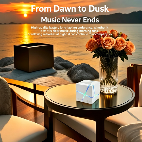 Creative Cube Bluetooth Speaker – Mini Desktop Wireless Speaker with High-Quality Audio & Subwoofer (Ideal Birthday Gift for Computers)