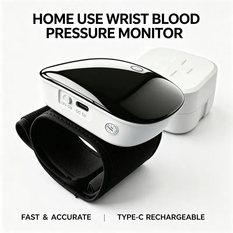 Wrist Blood Pressure Monitor with Voice Readout - Cuff BP Monitor, 99x2 Reading Memory, Large LED Display, Carrying Case for Family Healthcare, Perfect Health Gift for Parents & Dad