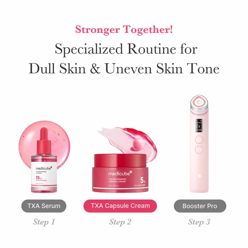 medicube TXA+Niacinamide Capsule Cream for After Spot Care Use|Ultimate Dual Radiance Moisturizer|Uneven Skin Tone, Texture, and Hydration l 99% Pure Tranexamic Acid & Niacinamide| Korean Skincare|1.94 oz
