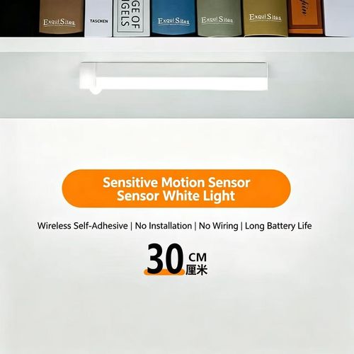 Smart Wireless LED Strip Light with Motion Sensor – Self-Adhesive & Magnetic- Ideal for Wardrobes, Wine Cabinets, Kitchen Cabinets, and Hallways