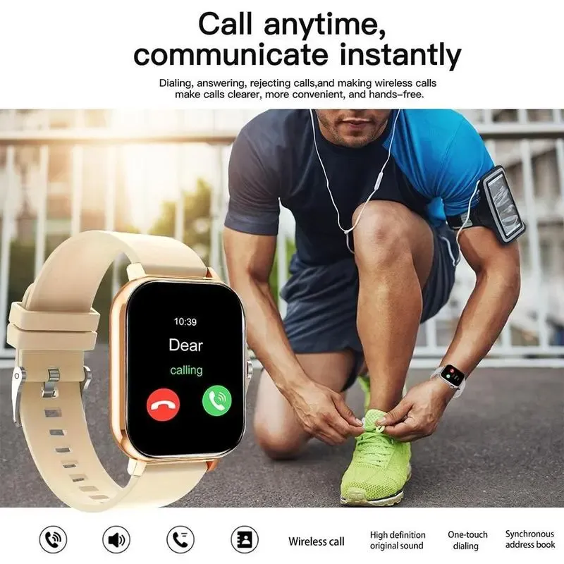 Erun 1.83-Inch HD Smartwatch, Wireless Smart Watch, Sporty Digital Watch, Sports Tracking Smartwatch with Bluetooth Calling and Weather App, Compatible with Android and iOS