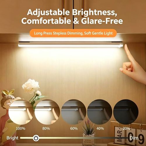 Smart Wireless LED Strip Light with Motion Sensor – Self-Adhesive & Magnetic- Ideal for Wardrobes, Wine Cabinets, Kitchen Cabinets, and Hallways