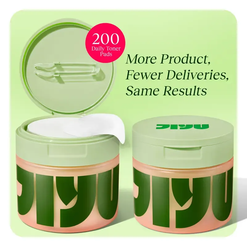 JIYU Renewal Toner Pads (2-PACK) - Anti-Aging, Soothing, Hydrating, Dark Spot & Wrinkle Minimizing Toner Pads with Centella Asiatica, Snail Mucin, Niacinamide, Korean Skincare- 200 ct.