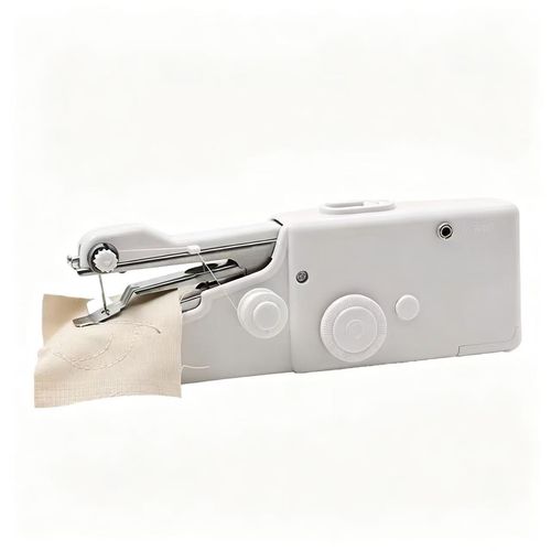 Portable handheld mini sewing machine for home use – simple, compact, and pocket-sized.