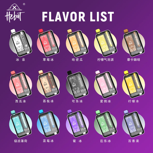 Hebat 喜貝 10000 口可充電拋棄式電子煙 ILIA 糖果雲