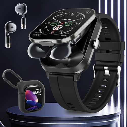 New Smartwatch - Outdoor Fitness Watch with 5.11cm Full Touchscreen, Headphone Integration, Wireless Calling (5.3), USB Charging, Step Counter, Sleep Tracker, Weather & Music Playback, Message Alerts, Photo Control, Multi-Sport Modes
