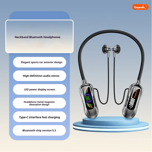 Neck-hanging long-lasting sports-style Bluetooth headset