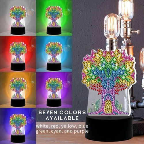 Novelty DIY Diamond Painting Craft Lamp Night Light Arts Crafts Home Decor Gift