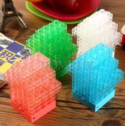 LED Brick Building Block Lego Toy DIY shape LAMP USB Night Light Puzzle Jigsaw