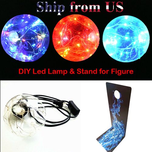 DIY LED Lamp Light Bulbs Stand Display for Anime Action Figures Statues Toys