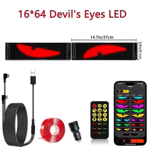 LED Car Demon Eye Bluetooth Display