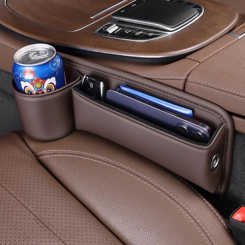 Driver's Side Car Seat Gap Storage Box - Black