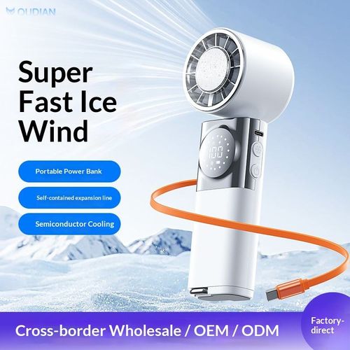 2‑in‑1 Power Bank with Fan