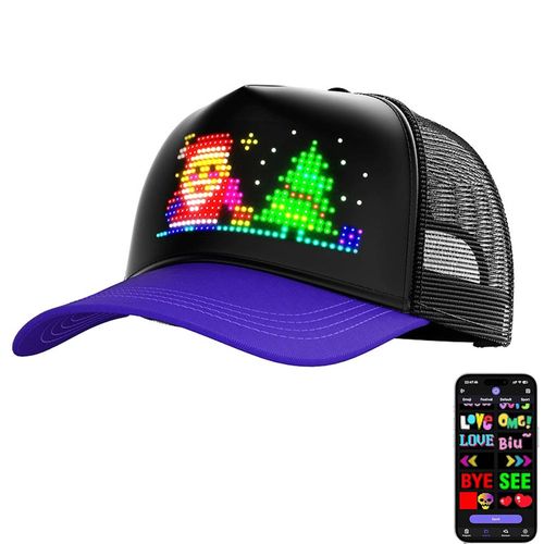 Programmable LED Baseball Cap