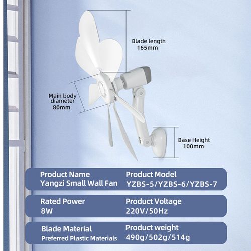 Portable No-drill Wall-mounted Fan