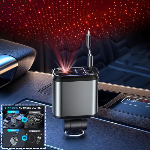 Four-in-One Telescopic Ultra-Fast Car Roof Charger