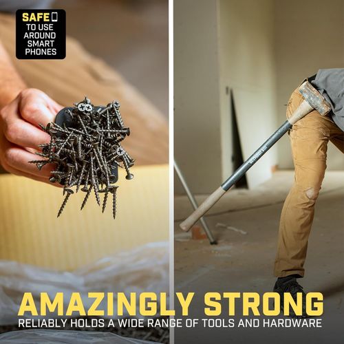 Powerful Magnetic Tool Holder - Clip-On Belt Magnetic Leather Pouch