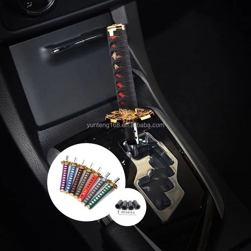 Manual Universal 20cm Gear Shift Lever, Black Exterior with Red Interior