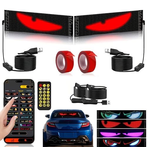 LED Car Demon Eye Bluetooth Display