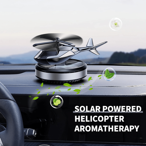 Solar Rotating Aircraft Aromatherapy Car Ornament
