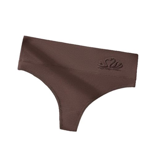 4 Pieces Cotton Women High Waist Seamless Thongs - Tummy Control & Hip Lifting