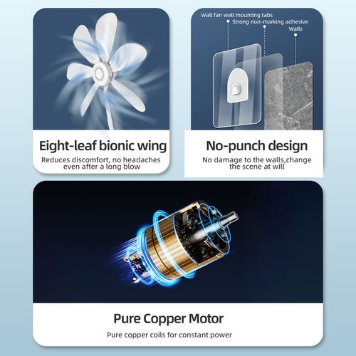 Portable No-drill Wall-mounted Fan