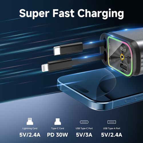 Four-in-One Telescopic Ultra-Fast Car Roof Charger