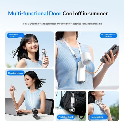 2‑in‑1 Power Bank with Fan