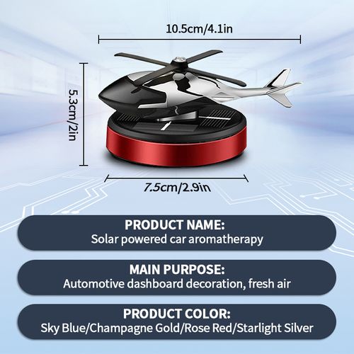 Solar Rotating Aircraft Aromatherapy Car Ornament