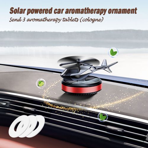Solar Rotating Aircraft Aromatherapy Car Ornament