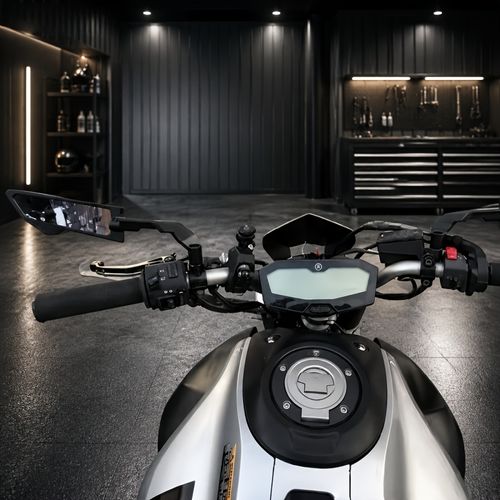 Universal stylish motorcycle stealth wing mirrors, fully adjustable.