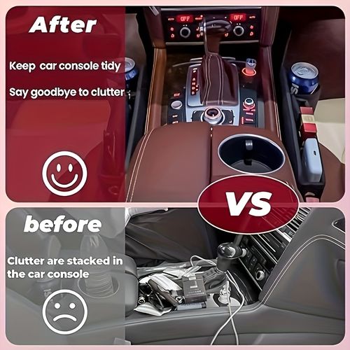 Driver's Side Car Seat Gap Storage Box - Black