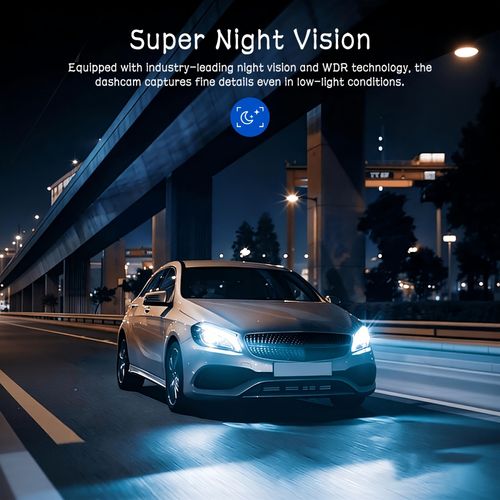M8 car dash cam with dual lenses for front view and inside cabin recording