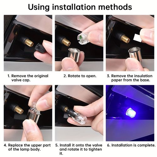 10 RGB Valve Stem Lights