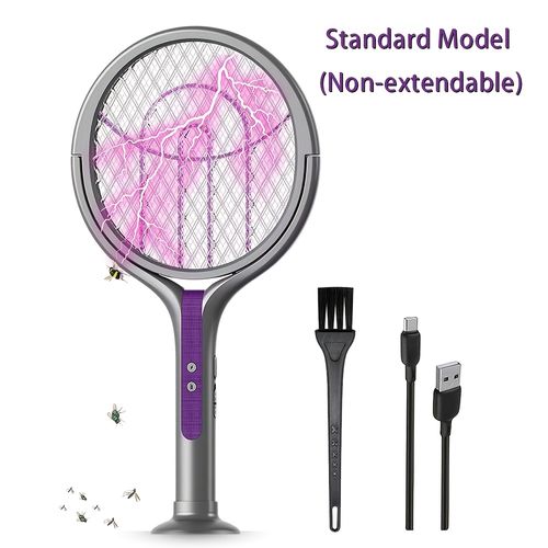 Rotatable & Retractable Automatic Mosquito-Attracting Electric Swatter
