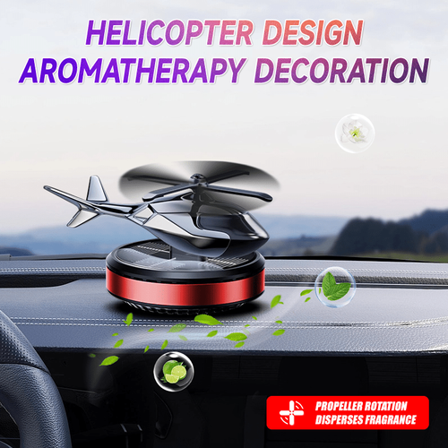 Solar Rotating Aircraft Aromatherapy Car Ornament