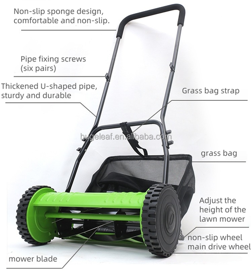 Hand push lawn mower multi-purpose lawn mower garden lawn mower household lawn mower adjustable weeder