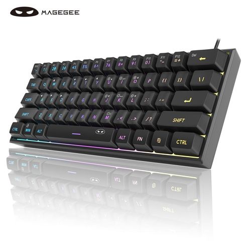 MageGee Mini 60% Membrane Gaming Keyboard, RGB Backlit 61 Key Ultra-Compact Keyboard, TS91 Ergonomic Mechanical Feeling Office Computer Keyboard TOP PICKS