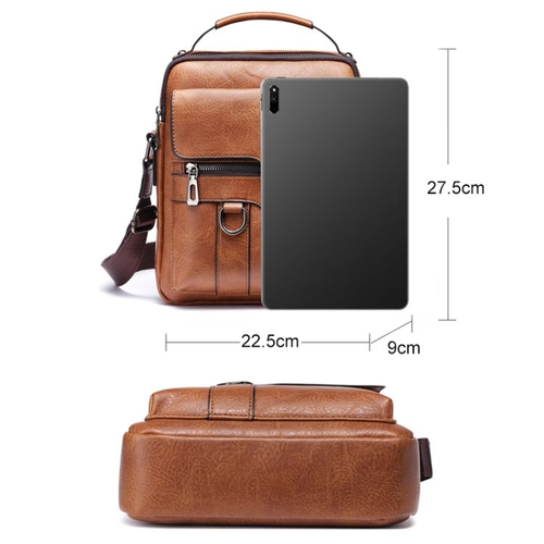 Men's Vintage PU Leather Crossbody Bag