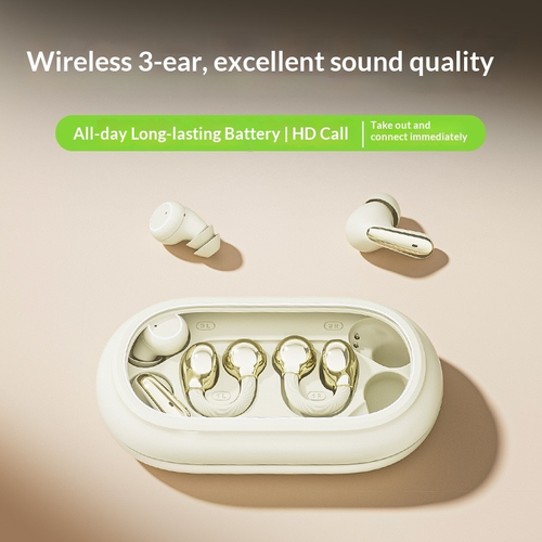 Hot-selling Wireless Clip-on Bluetooth Earbuds with Space Capsule Case (Set of 3 Pairs)
