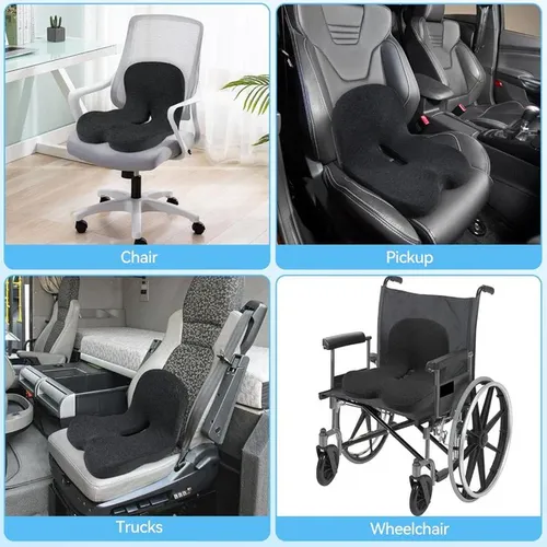 Memory foam one-piece seat cushion, backrest, integrated cushion, student office sedentary chair, car waist protector