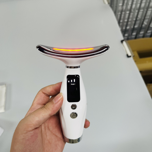 Neck beauty device, dual-purpose microcurrent facial and neck massager, vibration massager, neck wrinkle reducer, skin rejuvenation and neck beauty device.