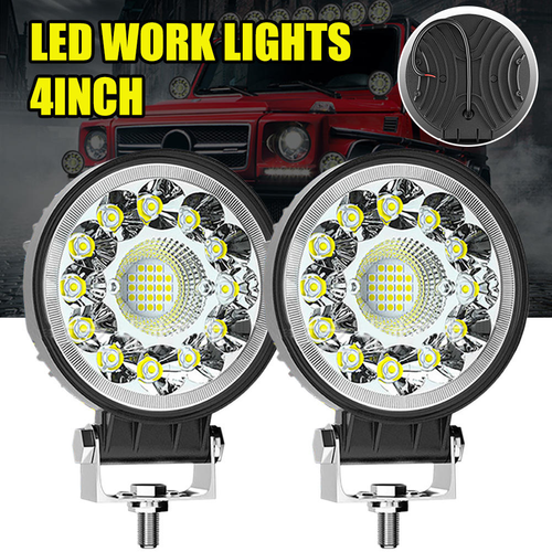 12V-36V car truck headlight round spotlight 4 inches 33 lights high power