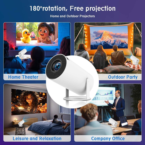Home portable HD projector, suitable for bedroom wall projection and outdoor camping (HY300 model).