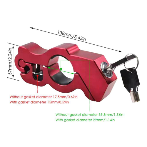 Universal motorcycle throttle lock, scooter anti-theft horn lock, electric bicycle brake lock, portable aluminum alloy handlebar lock.