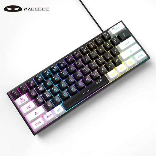 MageGee Mini 60% Membrane Gaming Keyboard, RGB Backlit 61 Key Ultra-Compact Keyboard, TS91 Ergonomic Mechanical Feeling Office Computer Keyboard TOP PICKS