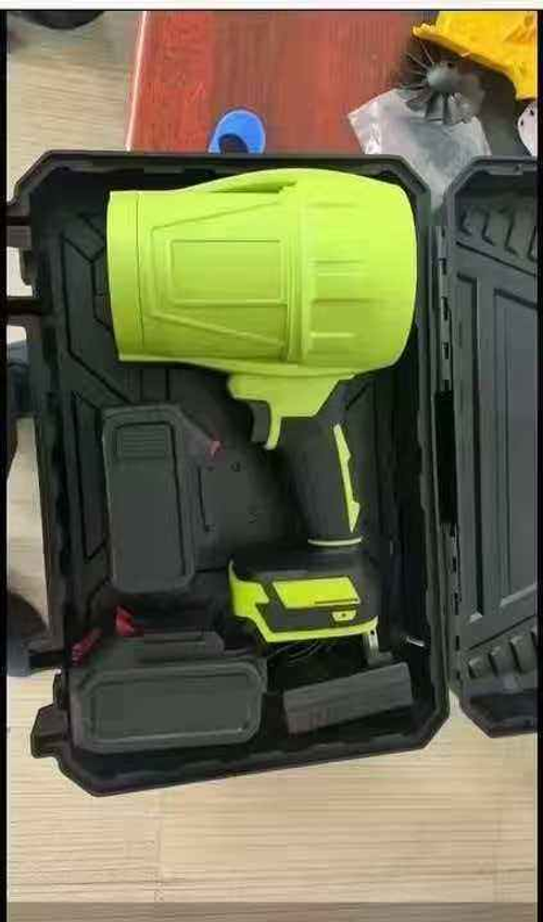 High-power ducted turbine brushless motor, blow vacuum integrated, outdoor dust removal handheld lithium-ion battery-powered blower.